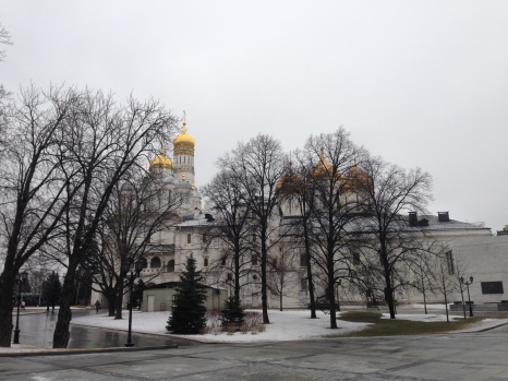 Les jardins du Kremlin sous la neige